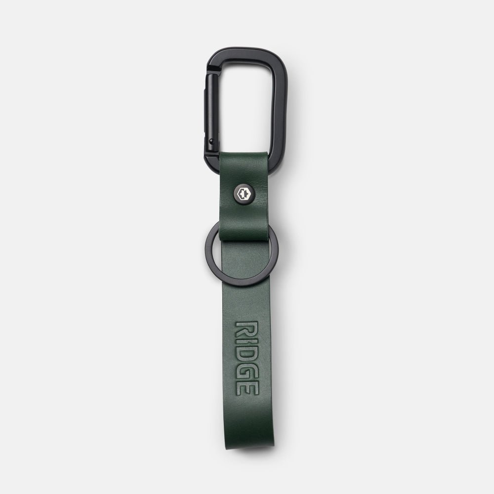 Everyday Keychain - Hunter Green Leather